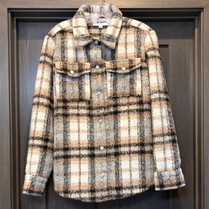 BB Dakota Tan and Black Plaid Shacket
